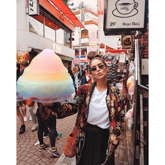 Zara Floral Print Bomber - Picture 1 of 10